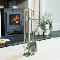 Traditional Matte Pewter Companion Set 64cm