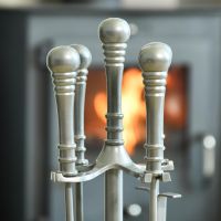 Close up of gripped handles 