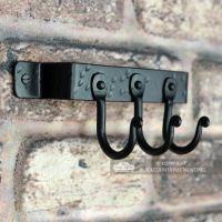 Hammered "Blacksmith Style" Wall Mounted Fireside Tool Rack