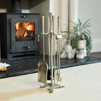 Contemporary Pewter Finish Companion Set- 61cm