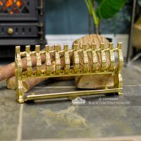 Door on the Front of the Polished Brass Ornate Fire Front