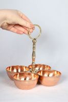 “Ajantia” Four Brass and Copper Serving Dishes “Ajantia” Four Brass and Copper Serving Dishes