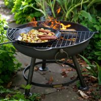 Fire Bowl Half Grill in Situ on a Fire Bowl Fire Bowl Half Grill in Situ on a Fire Bowl