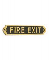 Fire Exit Sign Created From Brass Fire Exit Sign Created From Brass