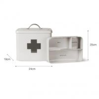 White Steel First Aid Box Measurements