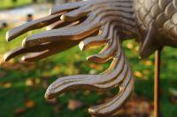 Cast Aluminium Multicoloured Fish on Spikes