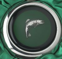 Close-up of the Fish Design on the Whiskey Flask