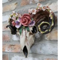 Floral Skull Interior Wall Decoration in Situ Floral Skull Interior Wall Decoration in Situ