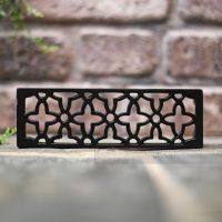 Flower Design 2.5" x 8.5" Cast Iron Air Brick