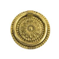 Flower Polished Brass Cabinet Pull