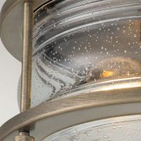 Folly Outdoor Flush Ceiling Light in Brushed Bronze