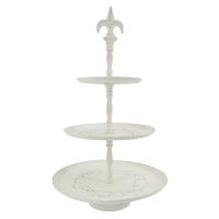 Three tier cake stand finished in Antique White Three tier cake stand finished in Antique White