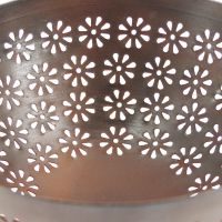 Close up of flower detail in metal