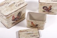 “Le Cuisine” Set of Three Kitchen Tins 
