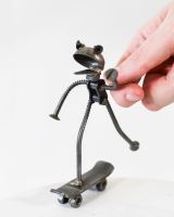 Scale image of recycled metal art sculpture