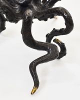 "Aurelian Abyss" Cast Brass Octopus Ornament tentacle close up