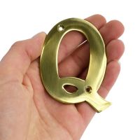 3" Polished Brass Face Fix Letters