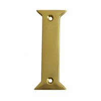 Polished brass face fix letter I