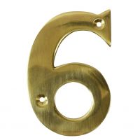 Polished Brass Number 6