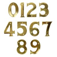 Polished Brass Numbers Face fix for mounting