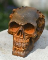 front view of rustic finish outdoor ornament