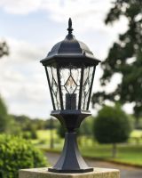 Intricate Frosted Glass Pillar Light Full image
