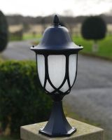 "Celene" Black Frosted Glass Pillar Light "Celene" Black Frosted Glass Pillar Light