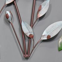 Rustic Blue Frosted Leaf Wall Art