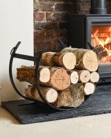Black Blacksmith Curved Log Rack Digital Illustration