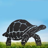 Galápagos Giant Tortoise Sheet Steel Silhouette in Black Finish Galápagos Giant Tortoise Sheet Steel Silhouette in Black Finish