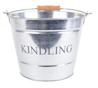 Kindling Bucket in a Galvanised Steel Finish