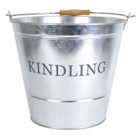 Kindling Bucket in a Galvanised Steel Finish