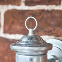 Close-Up of Rounded Tip on Galvanised Steel Light
