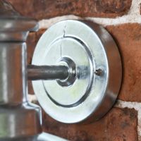 Close-Up of Galvanised Steel Wall Mounted Backplate