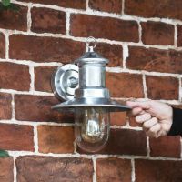Scale Shot of Galvanised Steel Nautical Exterior Barn Light