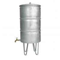 Water Butt in a Galvanised Finish Water Butt in a Galvanised Finish