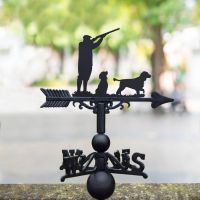 Cast Iron & Steekl Game Season "Cocker Spaniel" Weathervane in Situ Cast Iron & Steekl Game Season "Cocker Spaniel" Weathervane in Situ