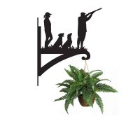 Game Season Two People "Labrador Pair" Steel Hanging Basket Bracket with Planter Game Season Two People "Labrador Pair" Steel Hanging Basket Bracket with Planter