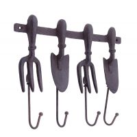 Wall Mounted “Chesill Sands” Garden Tool Hook Rack 
