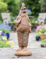 Gardening Rooster Cast Iron Garden Sculpture Digital Illustration