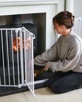 White Three Panel Fireguard Scale Shot  White Three Panel Fireguard Scale Shot