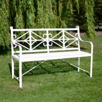GB021 - Cradley Deluxe - wrought iron outdoor 3 seater bench GB021 - Cradley Deluxe - wrought iron outdoor 3 seater bench