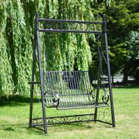 Briar Rose Garden Swing Seat in black