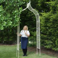 Cottage garden cream rose arch Cottage garden cream rose arch