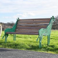 Gambhira Giraffe Garden Bench in Full 