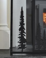 Close up of tree silhouette detail on fire guard