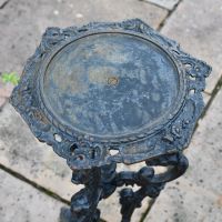Close up of Cast Iron Aged Black Table Top Close up of Cast Iron Aged Black Table Top