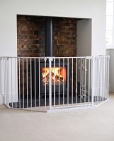 "BabyPro" White Five Panel Child Safety Fire Guard Digital Illustration "BabyPro" White Five Panel Child Safety Fire Guard Digital Illustration