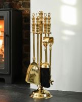 "Empress" Polished Brass Fireside Companion Set 40cm Digital illustration