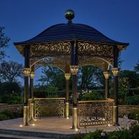 "The Versailles Temple" Ornate Solid Roof Garden Gazebo Digital Illustration At Night "The Versailles Temple" Ornate Solid Roof Garden Gazebo Digital Illustration At Night